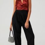 NONchalant Label Tara Silk Plunge Top Rust Womens Size XL Red Photo 1