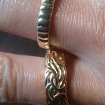 Love Weave Set of Two 18K Yellow Gold Ion Plated Bronze Rings (Size 9) Photo 8