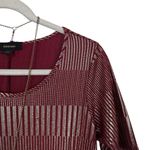 Espresso Womens Sz S Shift Dress Gold Red Metallic Short Sleeve Flowy Necklace Photo 3