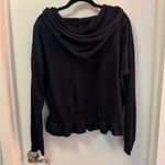 Free Press  Flirty Ruffle Black Hoodie Photo 2