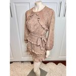 Lulus Lulu’s Kiss Me Goodnight Tan Polka Dot Ruffled Long Sleeve Mini Dress Photo 12