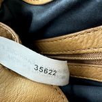 Sundance Leather Shoulder Bag Purse Zip Closure Lined Solid Casual Tan One Size Brown Photo 3