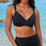 MiracleSuit Underwire Plunge Bra Top in Black, NWT, Size 38 DDD Photo 0