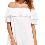 White strapless dress with slip underneath Photo 0