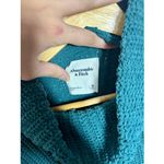 Abercrombie & Fitch Teal Green Chunky Knit Long Sleeve Turtleneck Sweater Size M Photo 2
