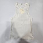 Tularosa  Green The Maya Racer Tank in Ivory Large Photo 2