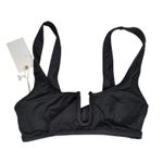 Good American U Ring Vegas Bikini Top in Black 0 | XS Photo 2