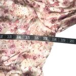 Lush Clothing NWT Lush Floral V-Neck Long Sleeve Open Cut Out Back Satin Blouse SMALL Photo 5