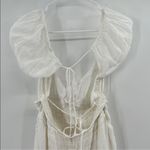 Free People  Feeling Bonita Midi Dress Ivory Tie Back White NWT Size Large Photo 10