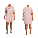 🆕 Plus Size Graphic Sleep Dress from Love at First Sight 2X🆕 Pink Photo 1