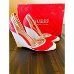 Guess by Marciano  LEATHER TEXTILE WEDGE SHOES SZ 6 Photo 3