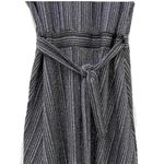 SPENSE Lurex Silver/Black Stripe Wrap Dress L Black Size L Photo 6