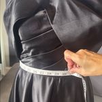 Women Black Satin Off The Shoulder Full Length Formal Dress Corset Back Size 10 Black Photo 8