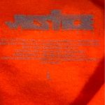 Justice JUSTIN BIEBER hoodie Large bright orange  concert tour. Photo 4