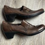 Clarks Bendables Brown Leather Comfort Heels Size 8.5 Medium Photo 5