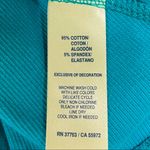 Rafaella Teal Blue Green V Neck 3/4 Sleeve Textured Stripe Top NWT 1X Stretch Photo 6