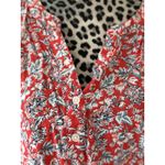 Old Navy  The Tunic Shirt Long Sleeve Top Salmon Floral Boho Flowy Career XL Photo 5