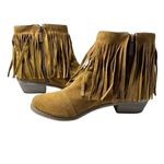 breckelle's Breckelle’s Women’s Brown Faux Suede Fringed Booties Women’s Size 8 Photo 3