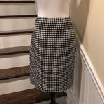 Ralph Lauren Black White Houndstooth Wool Lined Wrap Skirt Leather Closure Sz 4 Photo 12