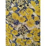 Rose + Olive  Women's Size Large Yellow Blue Floral Sleeveless Split Neck Top Photo 1