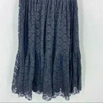 DKNY  Donna Karan Black Lace V Neck Pleated Fit Flare Formal Dress Women’s Size 8 Photo 7