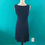 Eileen Fisher  Midnight blue v-neck K/L shaped dress Photo 2