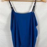 RACHEL Rachel Roy Ruffle Side Tank Blue Size Medium Photo 3
