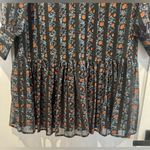 ASOS  Y.A.S chiffon smock dress with drop hem mixed floral and stripes size S Photo 9