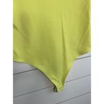 Good American Yellow V Neck Sleeveless Snap Closure GR4850 Bodysuit Large Photo 4