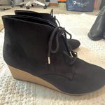 Dr. Scholl's 10 Ceelia faux suede wedge lace up ankle boot 2587 Black Photo 9