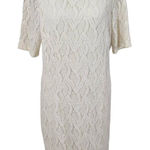 Ann Taylor Cream Embroidered Lace Dress NWT Size 10 Petite Cream Cocktail Dress Photo 0