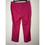 Ann Taylor LOFT Hot Pink Sailor Ankle Pants Gold Buttons Size 8 Photo 3