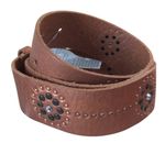 Cache  Copper Metallic Leather Nail Head Rhinestone Belt Pant New Sz S/M $98 NWT Photo 1