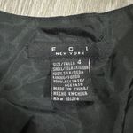 ECI  New York 100% Silk Black & White Bow Front Sleeveless Top Size 4 Photo 2