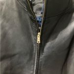 Cole Haan $450 Women's Wing Collar Leather Lambskin Coat Large Black Authentic Photo 3