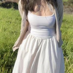 Long And Drapey Vintage Dress With Pockets White Photo 0