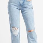 Good American "Good 90s Icon" Straight Leg Distressed Denim Jeans | Size 2 / 26 Photo 0