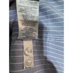 CHAPS  Blue White‎ Striped Button Down Coastal Preppy Shirt Long Sleeve Women's L Photo 9