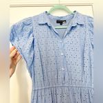 Slate + Willow Blue Eyelet Midi Dress Photo 5