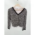 Victoria's Secret  Cardigan Size S Pink Black Cheetah Mean Girls Y2K Preppy Photo 7