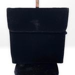 90s CLIFFORD AND WILLS Vintage Black Velvet Leather Crossbody Flap Bag Photo 2