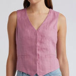 Madewell  Single Breasted Linen Vest New! Photo 0