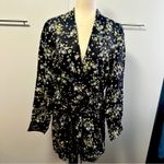 Scotch & Soda NWT Size L Black Yellow Floral Draped Blazer Belted Garden Girl Photo 2