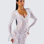 finesse white lace dress Size L Photo 2