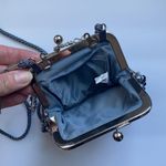 Vintage pearl beaded silver snap coin purse bag Photo 3