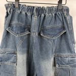 KGYA Women's Denim Cargo Pants Size Small Blue Utility Wide Leg Jeans NWT Photo 4