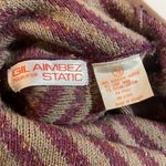 GIL AIMBEZ for STATIC Vintage 80's Striped Wool Blend Cowl Neck Sweater Dress Photo 8