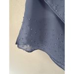 Adrianna Papell NWT Blue Beaded Tiered Formal Chiffon Blouse Women’s Size 12 Photo 3