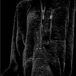 PINK - Victoria's Secret VICTORIA SECRET PINK LIMITED ED FAUX FUR BLACK PULLOVER RARE SOFT COMF size S Photo 6