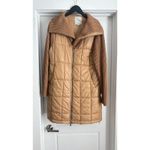 Varley Mayten Knit Puffer Jacket Size M Tan Photo 3